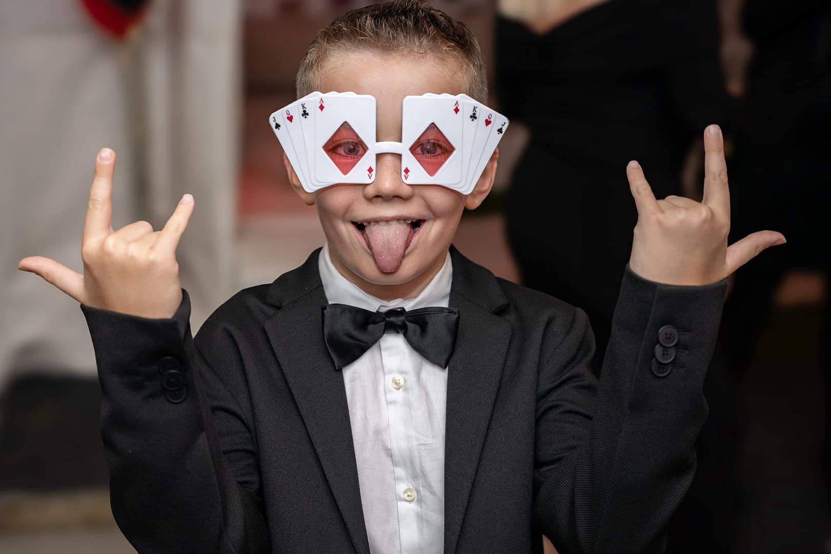 Candid laughter during ceremony in Oxfordshire countryside barn