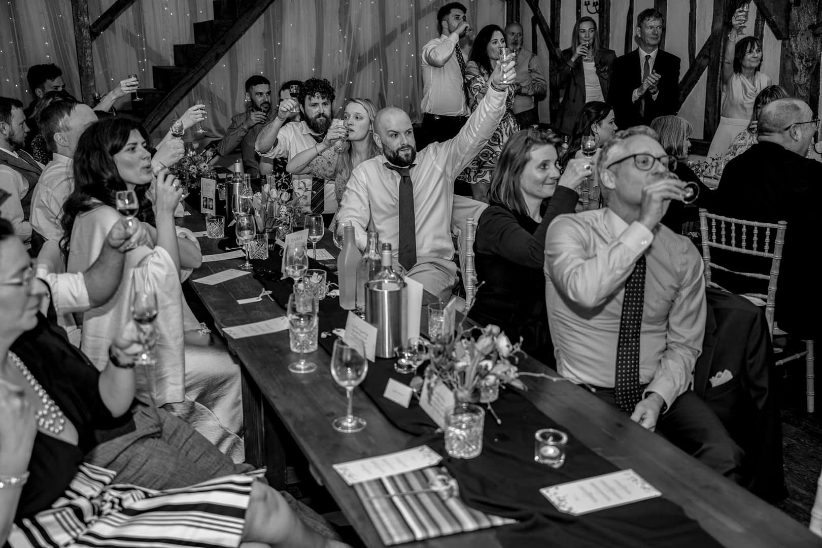 Bride and groom at sunset in Buckinghamshire countryside – Buckinghamshire wedding photographer