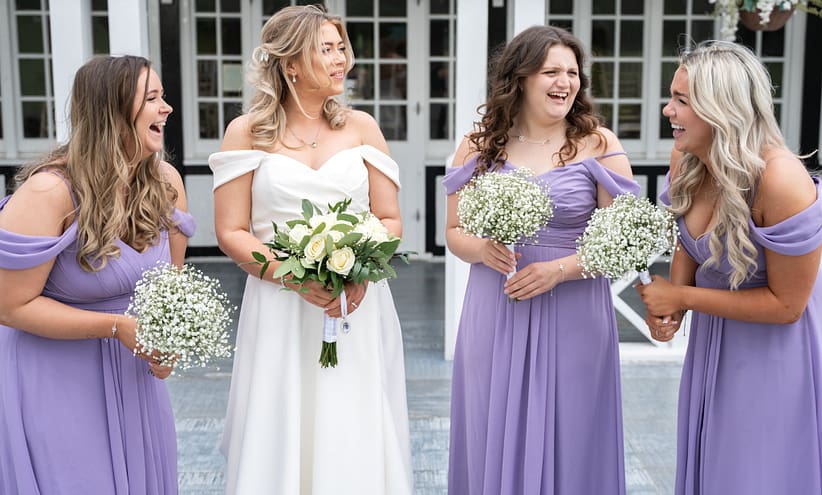 bride and bridesmaids